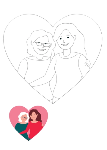 Free Mother's Day Coloring Page for Adults Template to Edit Online