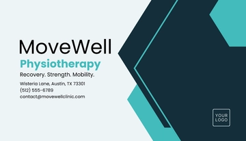 Free Medical Physiotherapy Business Card Template to Edit Online