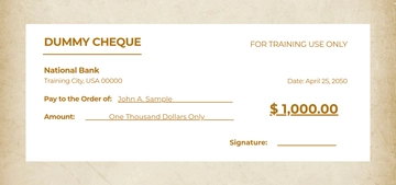 Free Dummy Cheque Template to Edit Online
