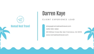 Free Unique Travel Business Card Design Template to Edit Online