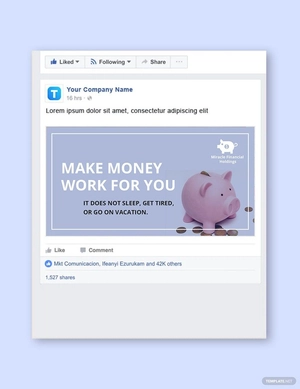 Investment Fund Facebook Post Template