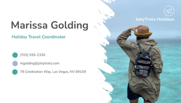 Free Holiday Travel Business Card Template to Edit Online