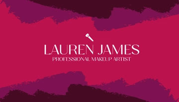 Free Trendy Makeup Artist Business Card Template to Edit Online