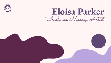 Free Simple Cosmetic Makeup Artist Business Card Template to Edit Online