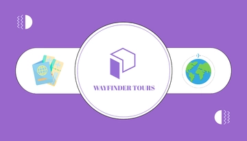 Free Purple Travel Guide Business Card Template to Edit Online