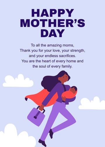 Free Mother's Day LinkedIn Wishes Template to Edit Online
