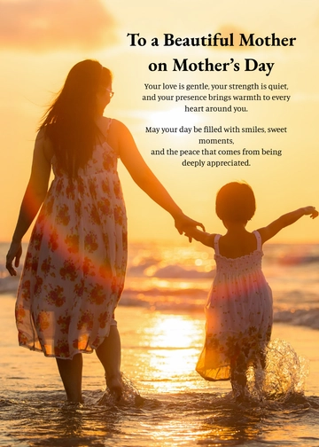 Free Warm Wishes for Mother's Day Template to Edit Online