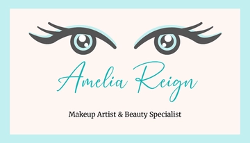 Free Makeup Artist & Specialist Business Card Template to Edit Online