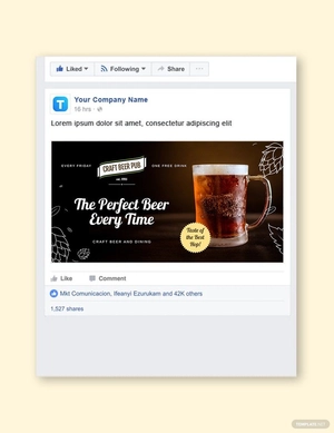 Pub Facebook Post Template