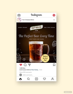 Pub Instagram Post Template