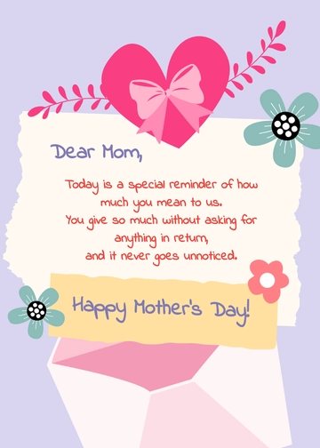 Free Unique Mother's Day Wishes Template to Edit Online