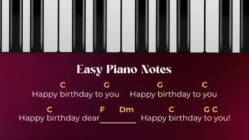 Free Easy Piano Notes Template to Edit Online