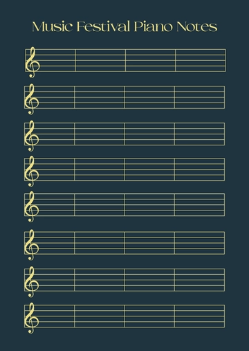 Free Music Festival Piano Notes Template to Edit Online
