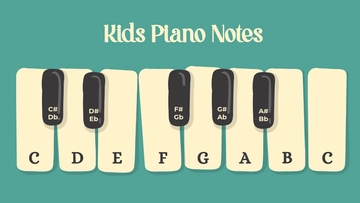 Free Creative Kids Piano Notes Template to Edit Online