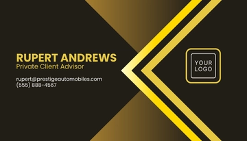 Free Luxury QR Code Business Card Template to Edit Online