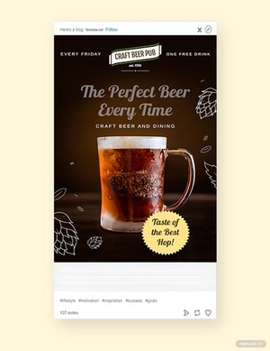 Pub Tumblr Post Template