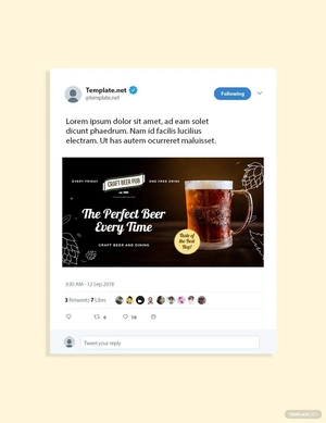 Pub Twitter Post Template