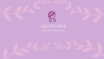 Free Unique Beauty Business Card Template to Edit Online