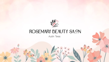 Free Colorful Floral Beauty Business Card Template to Edit Online