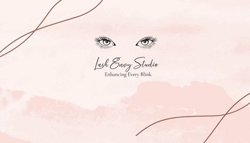 Free Beauty Lash Tech Business Card Template to Edit Online