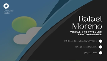 Free Stylish Photography Business Card Template to Edit Online