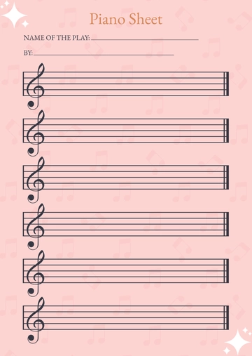 Free Aesthetic Musical Piano Notes Template to Edit Online