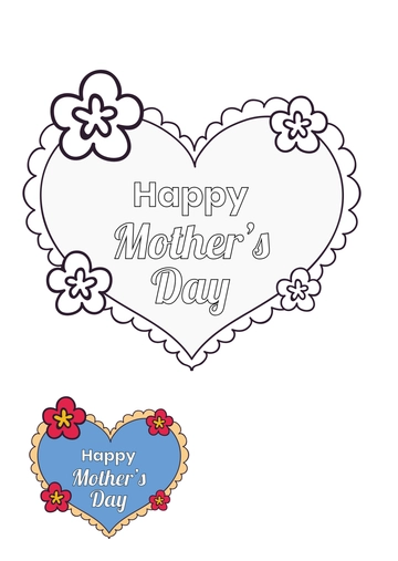Free Mother's Day Poster Coloring Page Template to Edit Online