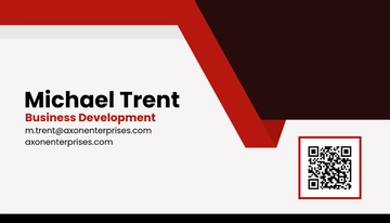 Free Professional Corporate QR Code Business Card Template to Edit Online
