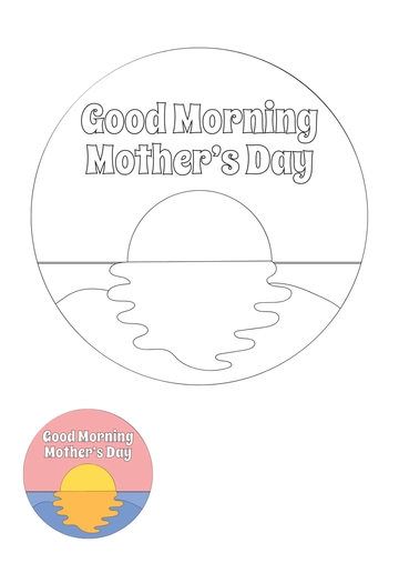 Free Sunday School Mother's Day Coloring Page Template to Edit Online