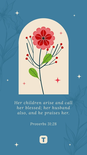 Free Mother's Day Scripture Template to Edit Online