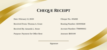 Free Professional Cheque Template to Edit Online