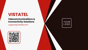 Free Geometric Background QR Code Business Card Template to Edit Online