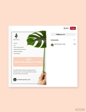 Skin Beauty clinic Pinterest Pin Template