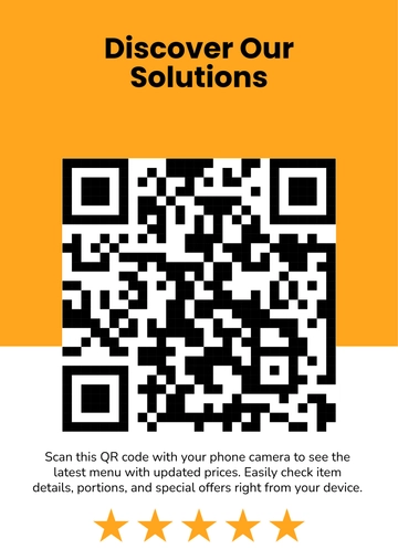 Free QR Code Solution Menu Template to Edit Online