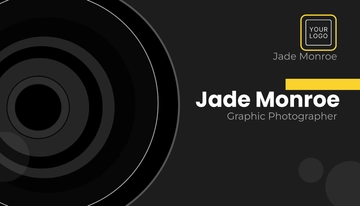 Free Simple Graphic Photography Business Card Template to Edit Online