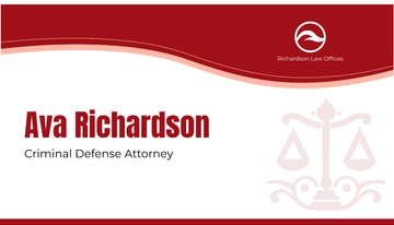 Free Modern Criminal Lawyer Business Card Template to Edit Online