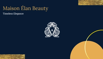 Free Luxury Gold Beauty Business Card Template to Edit Online