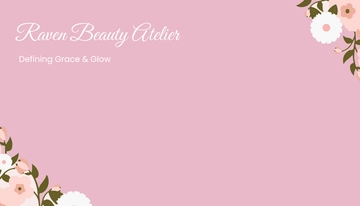 Free Elegant Beauty Business Card Template to Edit Online