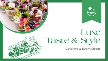 Free Catering and Decor Business Card Template to Edit Online