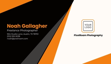 Free Photography Business Card with QR Code Template to Edit Online
