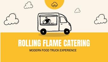 Free Modern Food Truck Catering Business Card Template to Edit Online