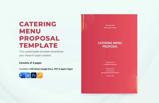 Catering Menu Proposal Template