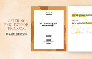 Catering Request for Proposal Template