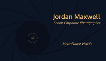 Free Corporate Photography Business Card Template to Edit Online