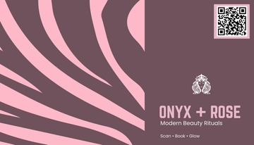 Free Beauty Business Card with QR Code Template to Edit Online