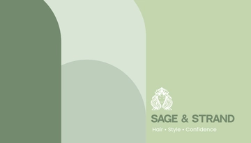 Free Sage Beauty Stylist Business Card Template to Edit Online