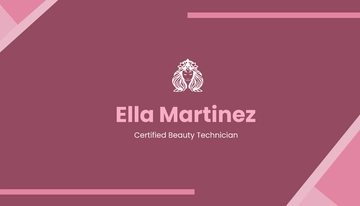 Free Professional Beauty Technician Business Card Template to Edit Online