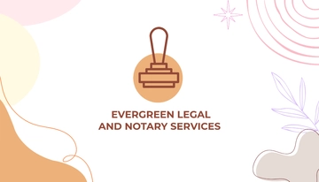 Free Aesthetic Notary Lawyer Business Card Template to Edit Online