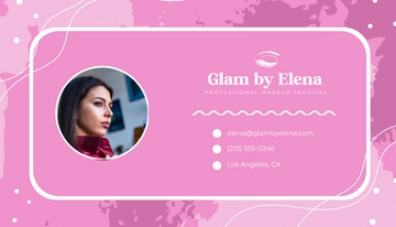 Free Beauty Makeup Artist Business Card Template to Edit Online