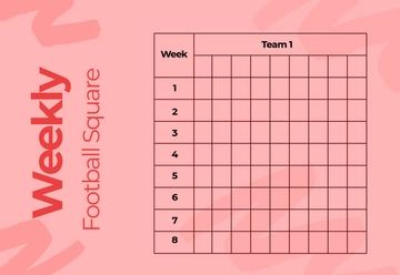 Free Weekly Football Square Template to Edit Online